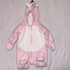 Unicorn winter hooded onesie